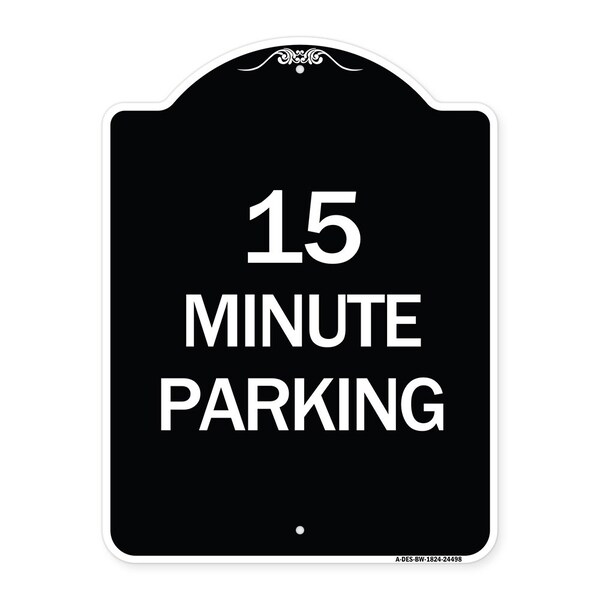 Signmission 2 Hour Parking Parking for Customers Heavy-Gauge Aluminum Sign, 24" x 18", BW-1824-24498 A-DES-BW-1824-24498 - main